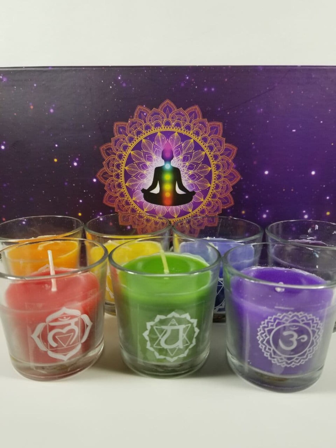 7 Chakras Candles Set Sented candles gift box set of Etsy