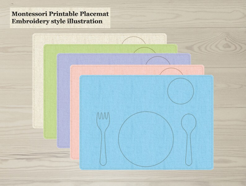 Montessori Placemat Montessori Printable Placemat Etsy