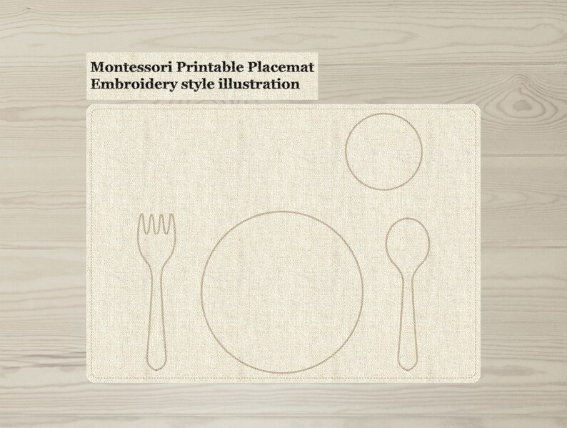 Montessori Placemat Montessori Printable Placemat Etsy