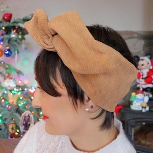 Cotton Wire Head Wrap: Adjustable Hair Bow, Vintage Style