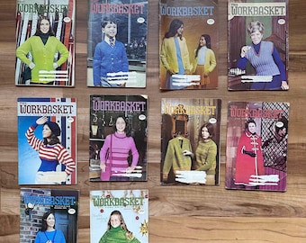 Vintage werkmandtijdschriften uit de jaren 70 – haken, naaien, knutselpatronen en retro-inspiratie