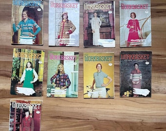Vintage werkmandtijdschriften uit de jaren 70 – haken, naaien, knutselpatronen en retro-inspiratie