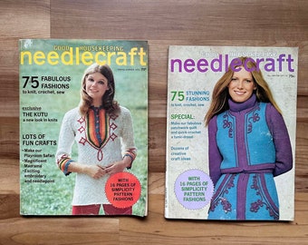 Vintage 1972 Good Housekeeping Needlecraft Magazine: retro naaipatronen