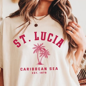 Saint Lucia Comfort Colors shirt, Saint Lucia Tee, St. Lucia Shirt, Indonesia Shirt, Honeymoon Shirts Vacation St. Lucia Souvenir, St. Lucia