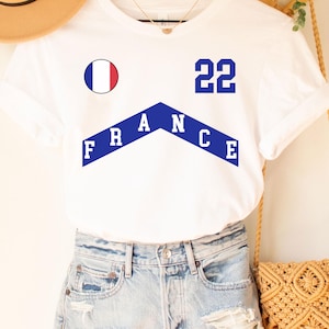 France Tee, France jersey, France football, Personalized number, French gift, World cup shirt, French Shirt, France football fans