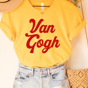 Van Googh T-Shirt, Vincent Van Gogh Inspired Art Tee, Unisex Jersey Short Sleeve Top, Art Lover Gift, Artist Shirt, Famous Painter Clothing,
