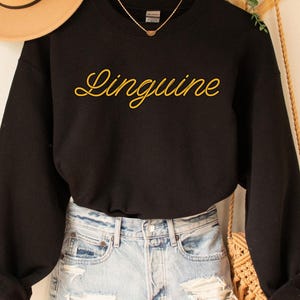 Linguine Sweatshirt, Pasta Gifts, Spaghetti Tee, Foodie Gift, Funny Shirt, Food T-shirt, Food Shirt, Noodles Shirt, Gift for Pasta lover