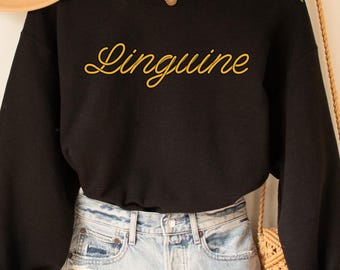 Linguine Sweatshirt, Pasta Geschenke, Spaghetti T-Shirt, Foodie Geschenk, lustiges Shirt, Essen T-Shirt, Essen Shirt, Nudeln Shirt, Geschenk für Pasta Liebhaber