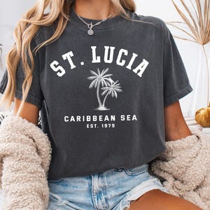 Saint Lucia Comfort Colors shirt, Saint Lucia Tee, St. Lucia Shirt, Indonesia Shirt, Honeymoon Shirts Vacation St. Lucia Souvenir, St. Lucia