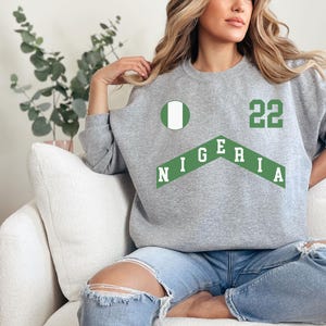 Nigeria Sweatshirt, Nigeria Jersey, Nigeria Geschenke, Nigeria Shirt, Nigeria Fans Geschenk, Nigeria Spiel, Nigeria WM, WM Trikot