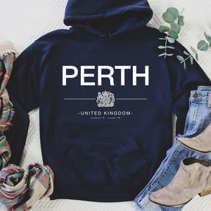 Sudadera con capucha de Perth, camiseta de Perth, Reino Unido, Perth, Escocia, camiseta de Perth, camiseta de Escocia, Gran Bretaña, río Tay