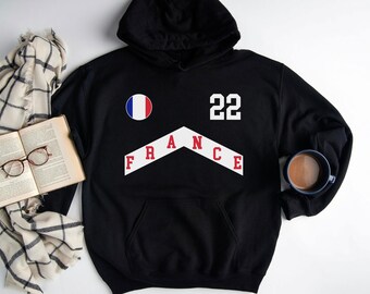 France Hoodie, France jersey, France football, Personalized number, French gift, World cup shirt, French Shirt, France football fans