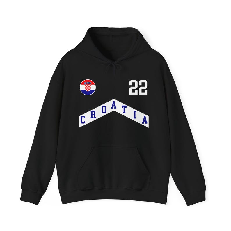 Felpa con cappuccio Croazia, maglietta Croazia, capitale Croazia, maglietta Croazia 2024, maglia da calcio Croazia, maglia Croazia, maglia Coppa del Mondo immagine 2