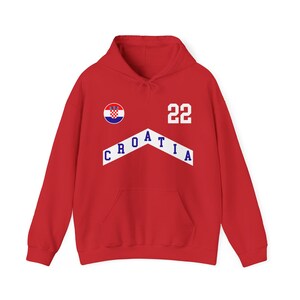 Felpa con cappuccio Croazia, maglietta Croazia, capitale Croazia, maglietta Croazia 2024, maglia da calcio Croazia, maglia Croazia, maglia Coppa del Mondo immagine 8
