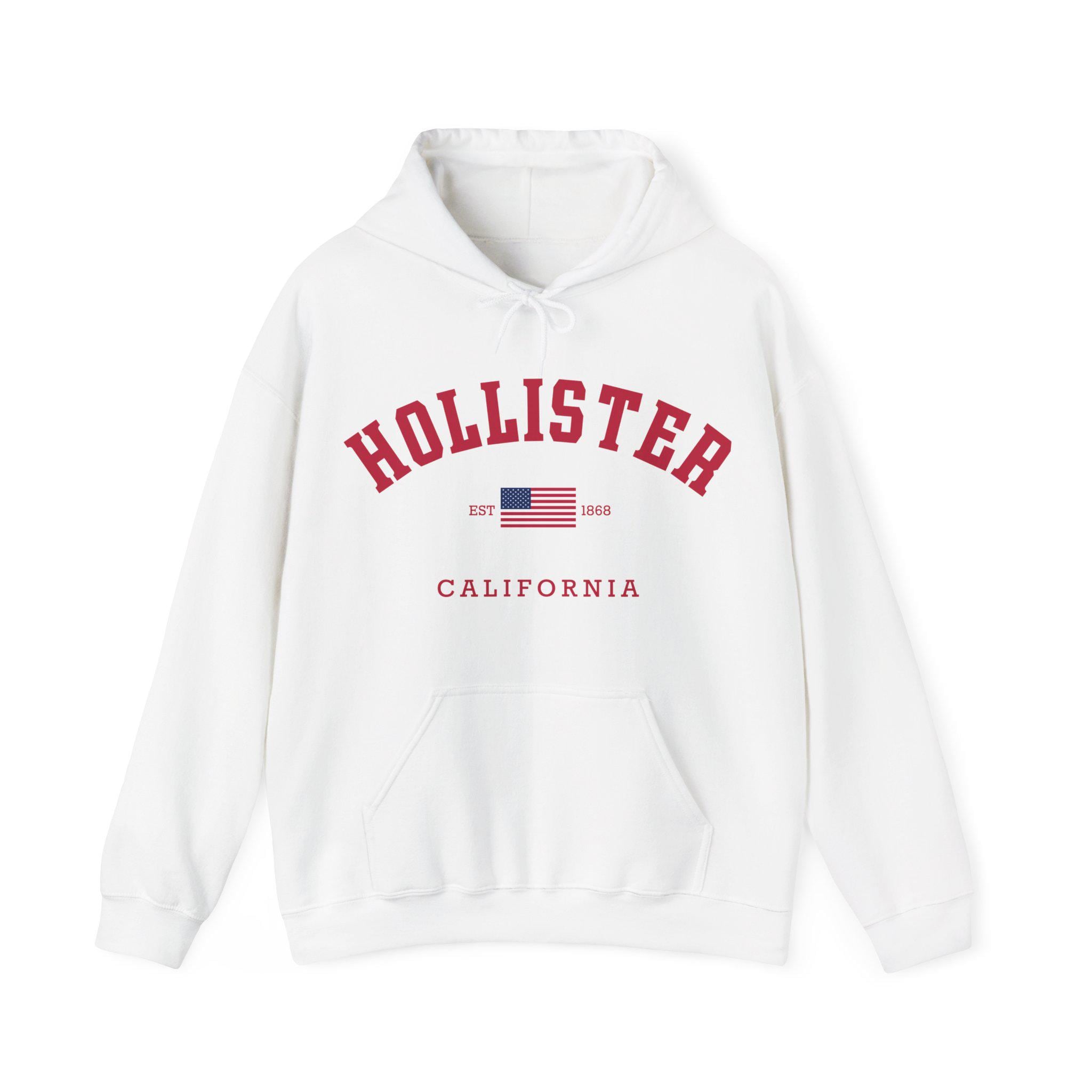 white hollister hoodie