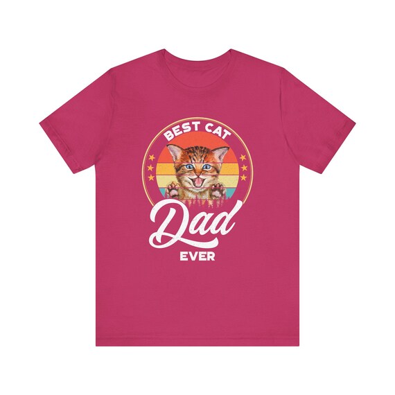 Camiseta del mejor papá felino, camiseta para dueño de gato