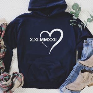 Custom Year Hoodie Custom Roman Numeral T-shirts, Roman Numeral Date Gifts for Couples, Custom Roman Numeral Matching Shirt
