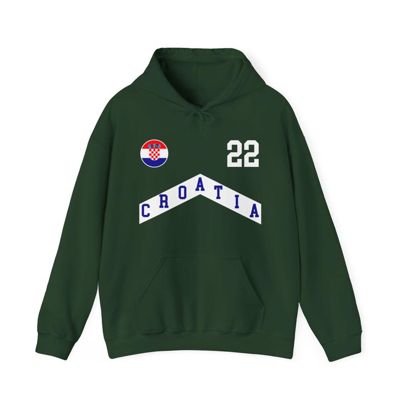 Felpa con cappuccio Croazia, maglietta Croazia, capitale Croazia, maglietta Croazia 2024, maglia da calcio Croazia, maglia Croazia, maglia Coppa del Mondo immagine 3
