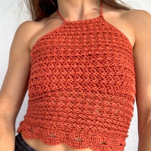 PATTERN - Suzette Crocheted Halter Crop top