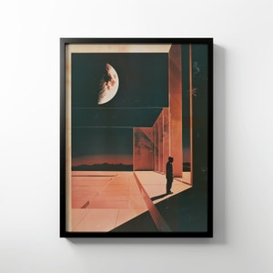 Premium Matte Paper Poster - Surreal Composition, Abstract Collage, Vintage, El Lissitzky Style, Suprematism, Kandinsky Inspired