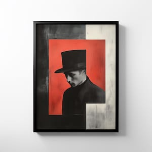 Premium Matte Paper Poster - Surreal Composition, Abstract Collage, Vintage, El Lissitzky Style, Suprematism, Kandinsky Inspired