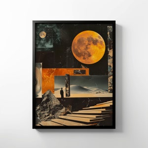 Premium Matte Paper Poster - Surreal Composition, Abstract Collage, El Lissitzky Style, Kandinsky Inspired, Unique Wall Art, Psychedelic