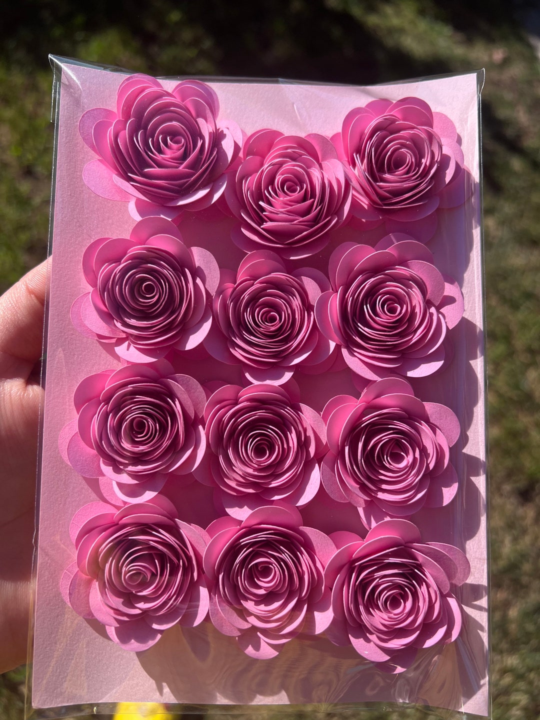 12 Pack Rolled Paper Flowers Shadow Box Flowers Craft Flowers Etsy
