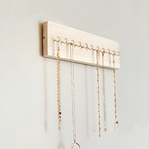 Necklace Rack, Wall Mounted, Jewelry Holder with Hooks