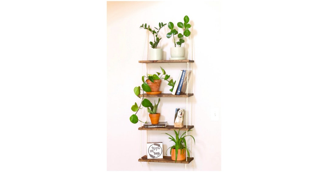 Tiered Wall Shelf Hanging Plant Shelf 4 Tier Window Shelves Hanging