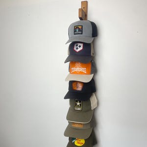 Custom Wood Hat Rack | Hat Display Shelf | Handmade Hat Hanging Rack ...
