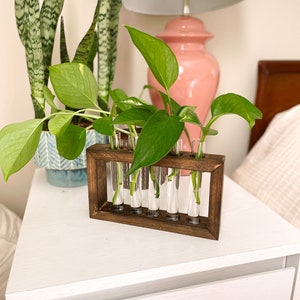 Propagation Station Plant Propagation Tubes Included Indoor Plant Stand Boho Plant Holder image 7