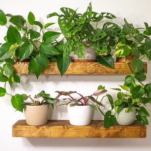 Wood Floating Shelves Heavy Duty | Custom Size Rustic Home Décor ...