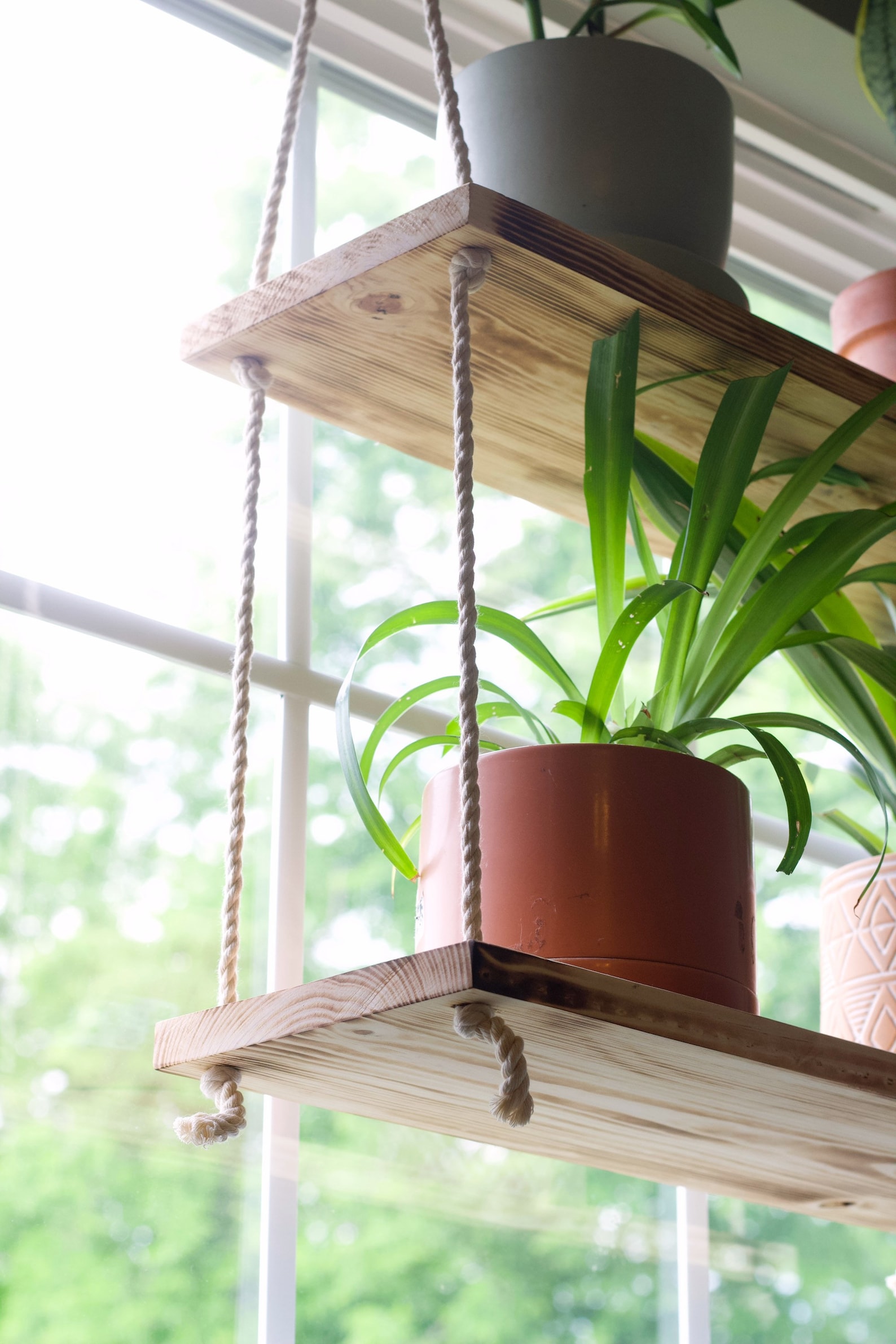 Hanging Window Shelves Window Plant Shelf 2 Tiered Etsy Canada