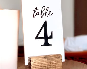Soporte para números de mesa de boda / Decoración de mesa de boda / Soporte para tarjetas de lugar de boda / Soporte de madera para fotos / Soporte para fotos Polaroid