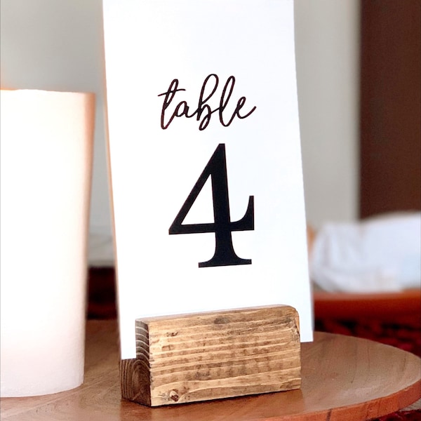 Wedding Table Number Holder | Wedding Table Decor | Wedding Place Card Holder | Wood Photo Stand | Polaroid Picture Stand