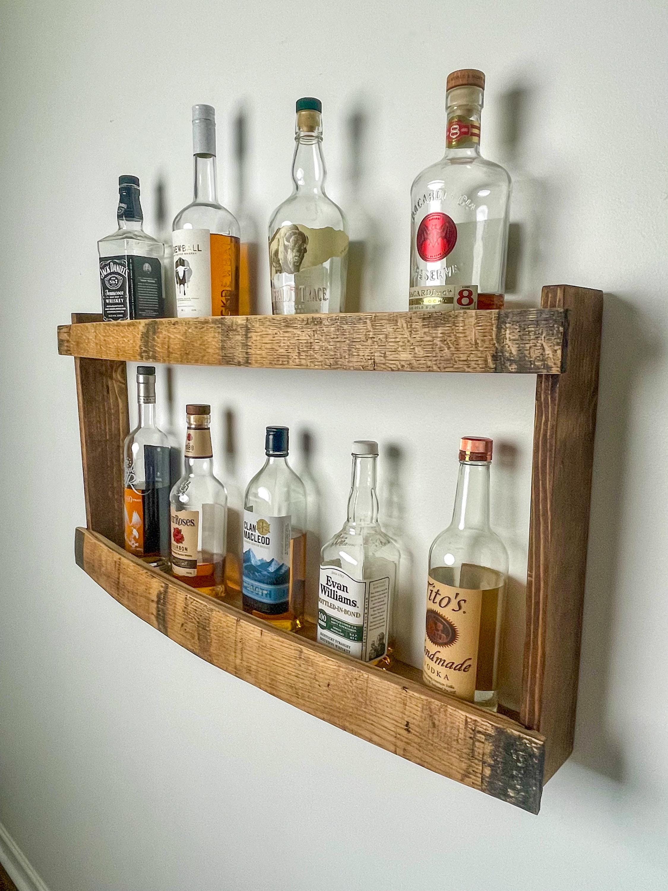 ウイスキー樽用ステーブシェルフ | バーボン樽用シェルフ | 素朴な酒棚