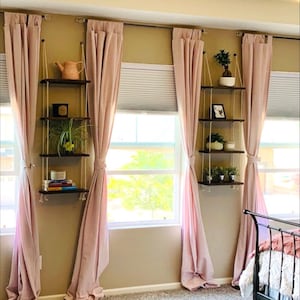 Window Plant Shelf | Tiered Plant Shelf {4 Tier} | Window Floating Shelves | Hanging Planter | Boho Hanging Planter | Rope Shelves image 9
