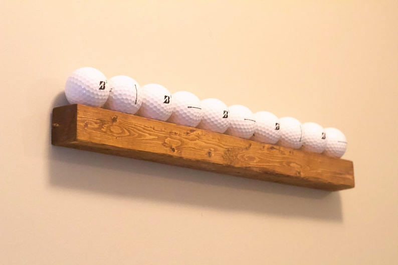 Golf Ball Shelf Floating Golf Display Golf Ball Wall Display Wall Golf Ball Stand Man Cave Golf image 2