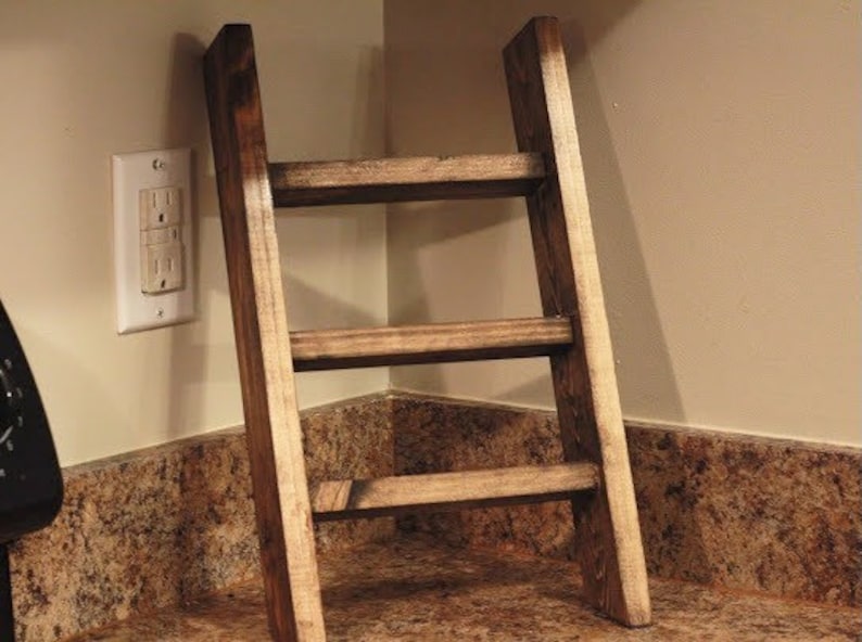 Tea Towel Ladder Wood Ladder Kitchen Counter Decor Mini Etsy
