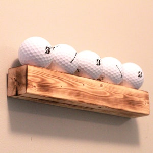 Golf Ball Shelf | Floating Golf Display | Golf Ball Wall Display | Wall Golf Ball Stand | Man Cave Golf