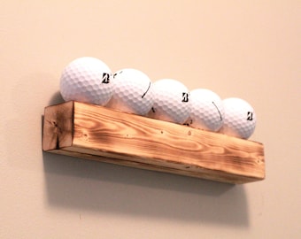 Golf Ball Shelf | Floating Golf Display | Golf Ball Wall Display | Wall Golf Ball Stand | Man Cave Golf