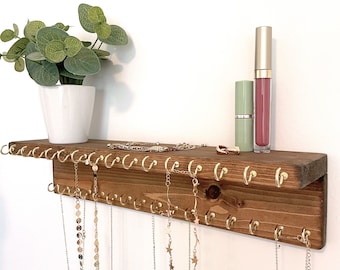 Hanging Jewelry Organizer, Necklace Organizer, Earring Holder, Jewelry Organizer, Necklace Holder, Ring Holder, Wall Jewelry Organizer