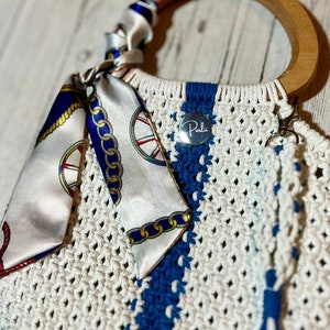 Nautical Inspired Macrame Handbag