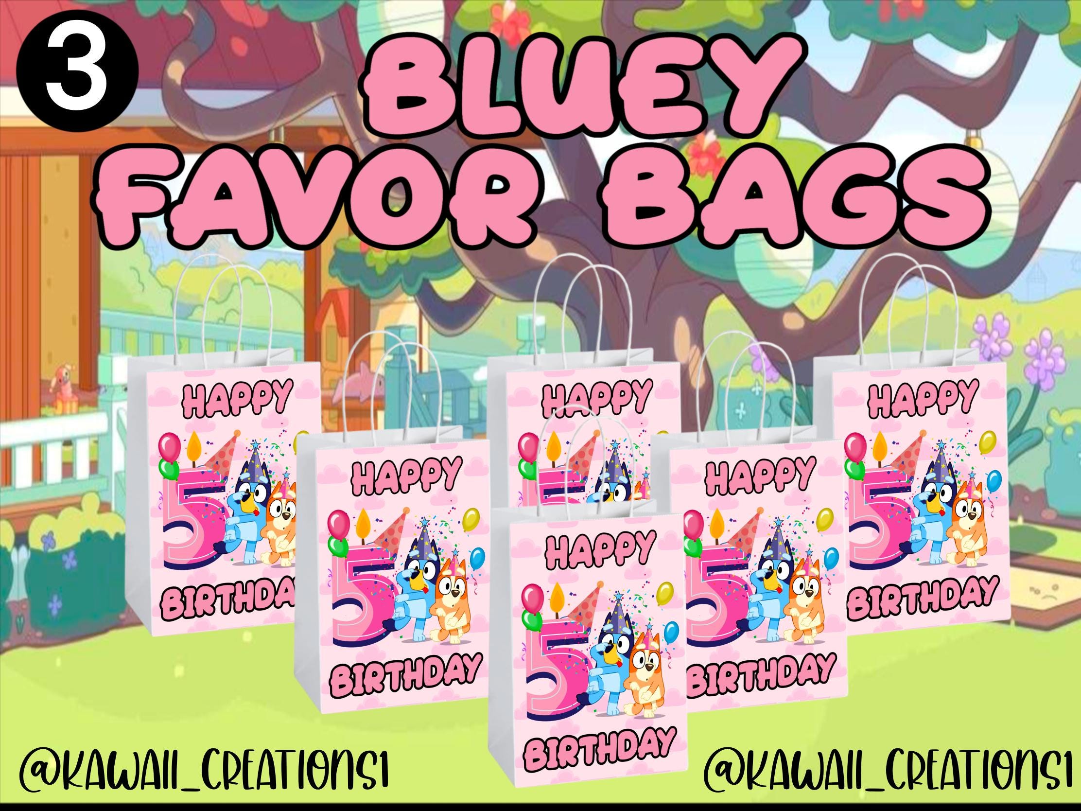 Personalized Bluey Treat Bags - Kawaii Creations