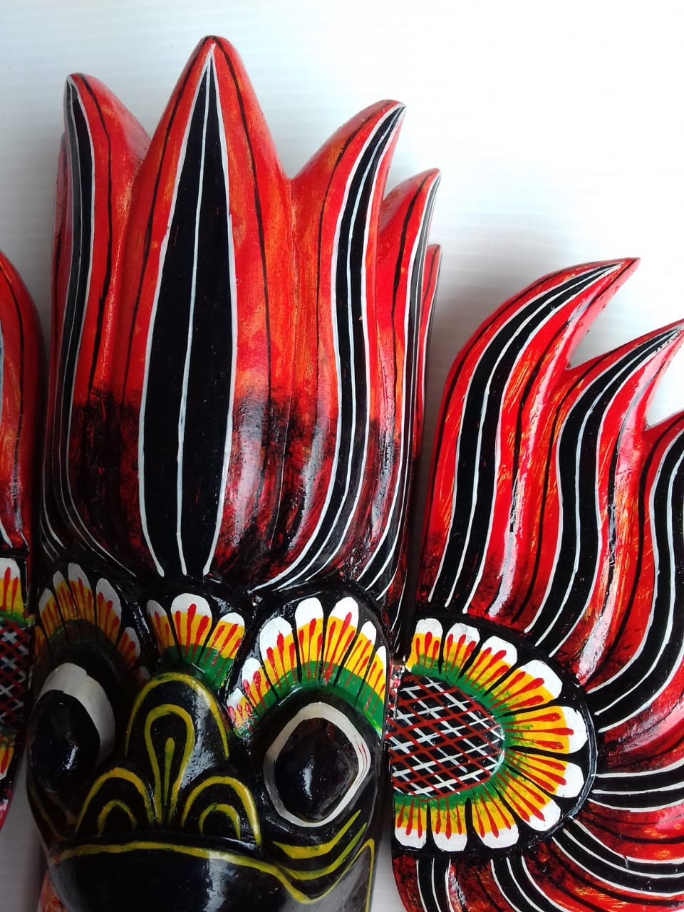 Colorful Handmade Wall Hanging Wooden Sri Lanka Traditional Etsy