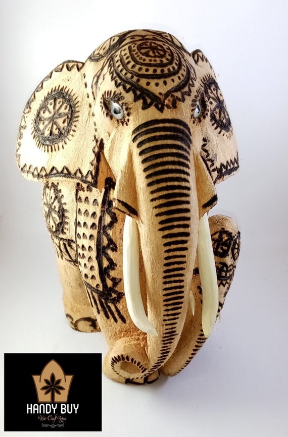 Handmade Ceylon Coconut Husk Elephant  Statue Gift Item Etsy