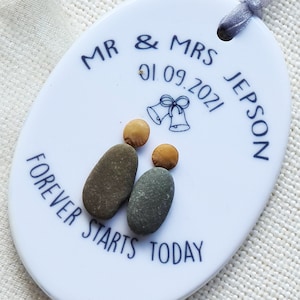 Boda / Matrimonio Pebble Hanger Ceramic Gift
