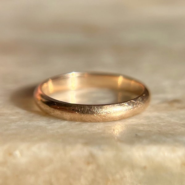 Ostby Barton Antique 10K Rosy Yellow Gold Pinky Midi Ring, Size 1 / True Vintage Tiny Petite Dainty Minimalist Solid Gold Classic Band