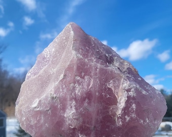 CENTER PIECE STONE X Large 5.6Kg! Natural Pink Rose Quartz. Excellent Display Piece for Landscaping, Aquarium, Terrarium or Personal Use!