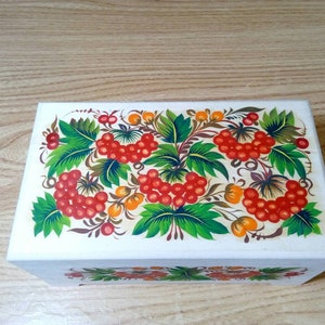 Caja de Madera N 190 con flor decorativa Ornamento. Caja de | Etsy